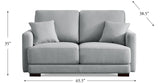 Alby Fabric Loveseat, Gray
