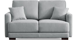 Alby Fabric Loveseat, Gray