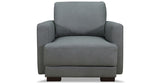 Bella Leather Chair, Slate Gray