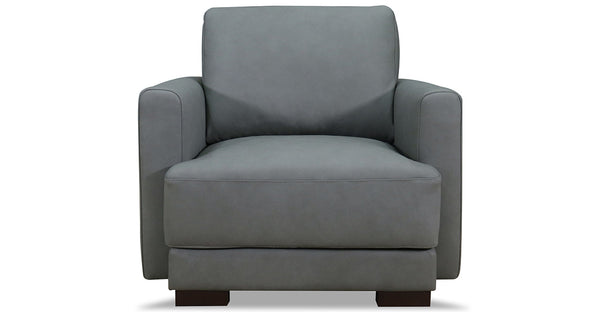 Bella Leather Chair, Slate Gray