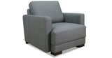 Bella Leather Chair, Slate Gray