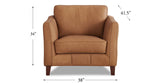 Aria Leather Sofa Collection, Saddle Brown