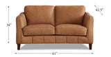 Aria Leather Sofa Collection, Saddle Brown