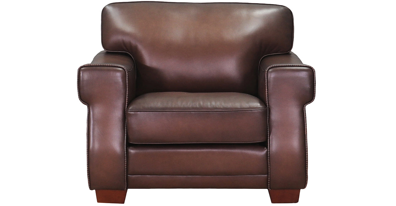 Capri Leather Sofa Collection, Caramel Brown