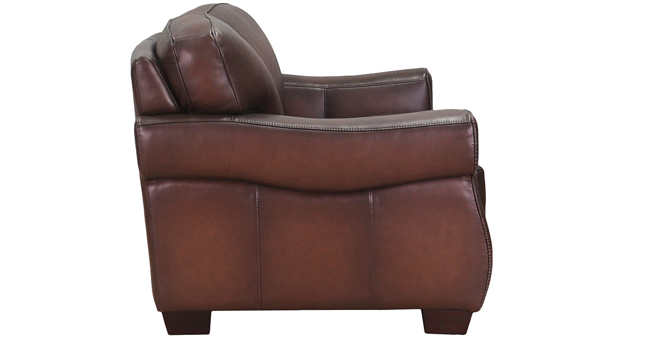 Capri Leather Sofa Collection, Caramel Brown