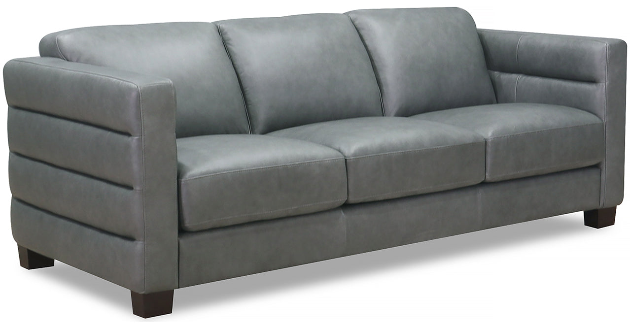 Ventura Top Grain Leather Sofa, Pewter