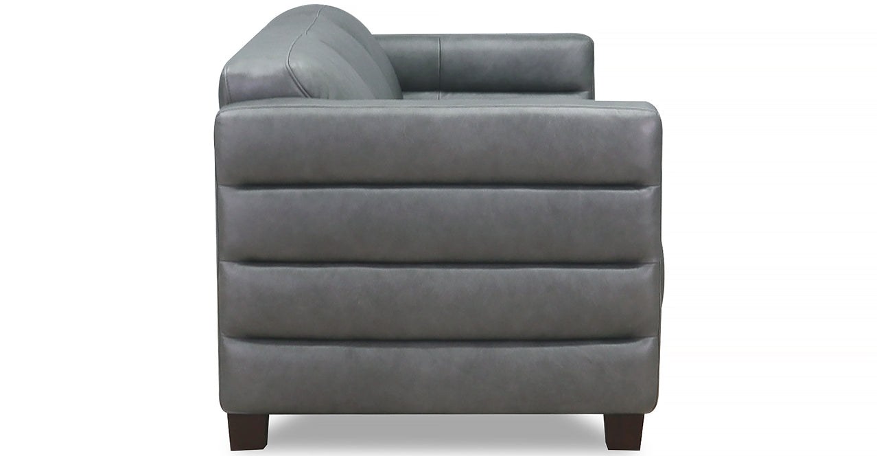 Ventura Top Grain Leather Sofa, Pewter