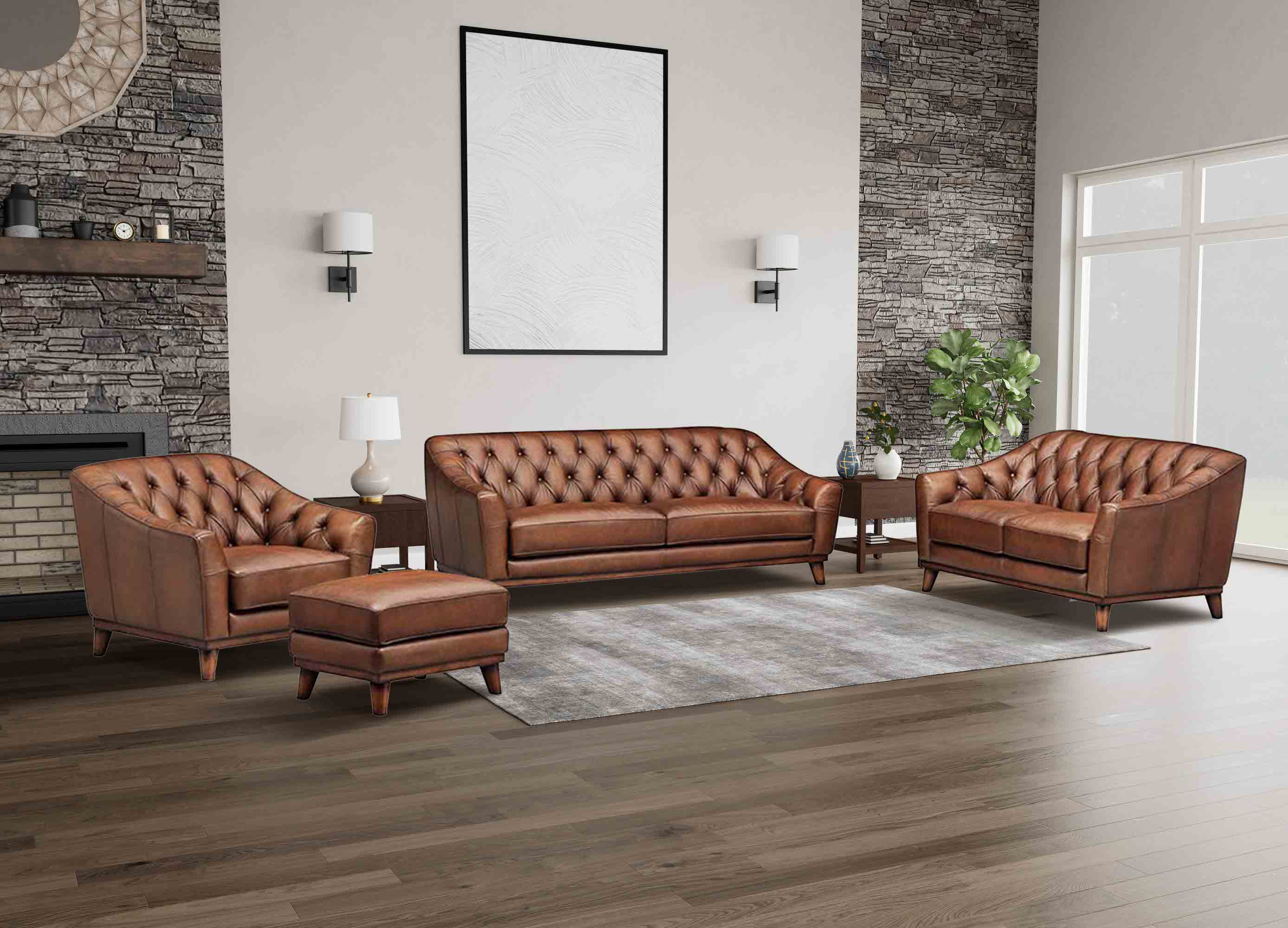 Lowell Leather Sofa Collection