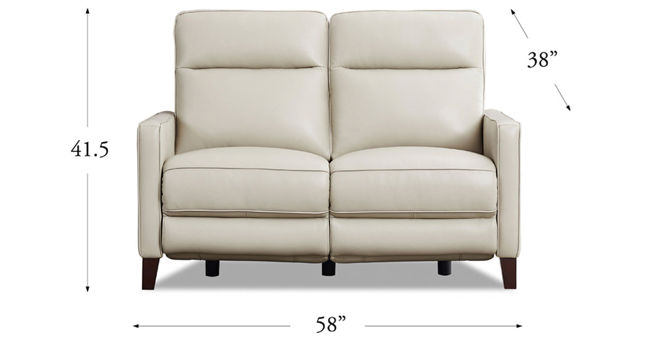 Ashby Power Headrest Zero Gravity Reclining Loveseat, Vanilla White