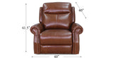 Royce Power Headrest Zero Gravity Recliner, Cocoa