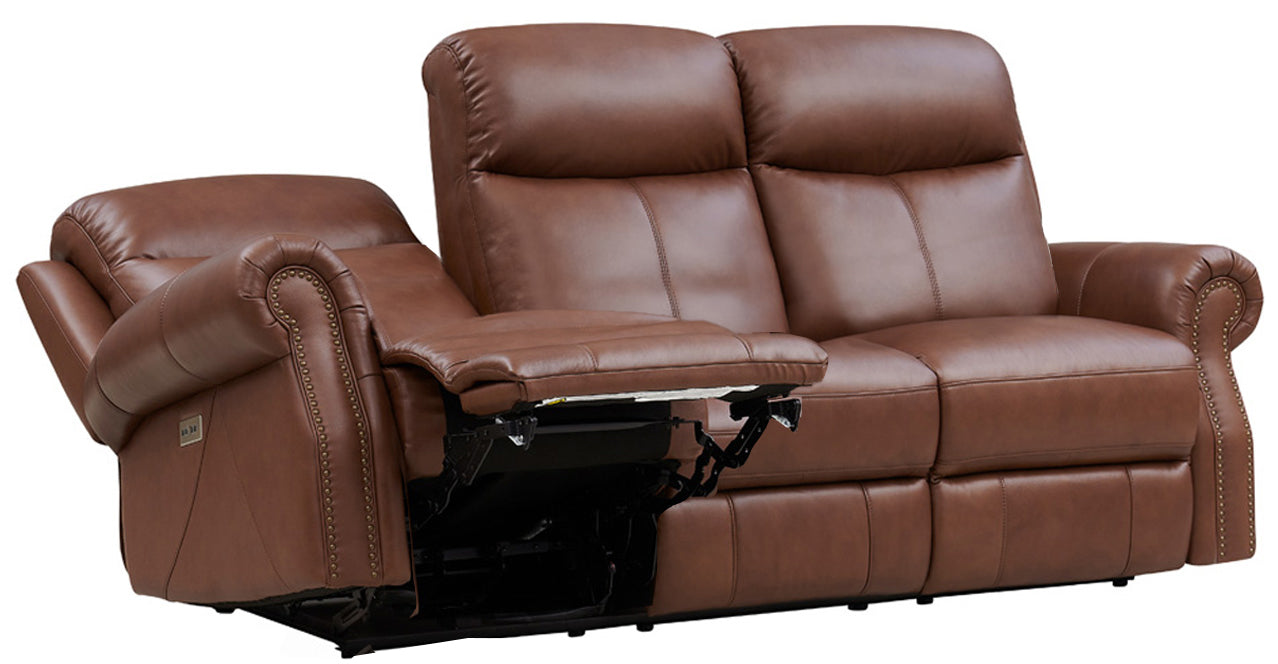 Royce Power Headrest Zero Gravity Reclining Sofa, Pecan Brown