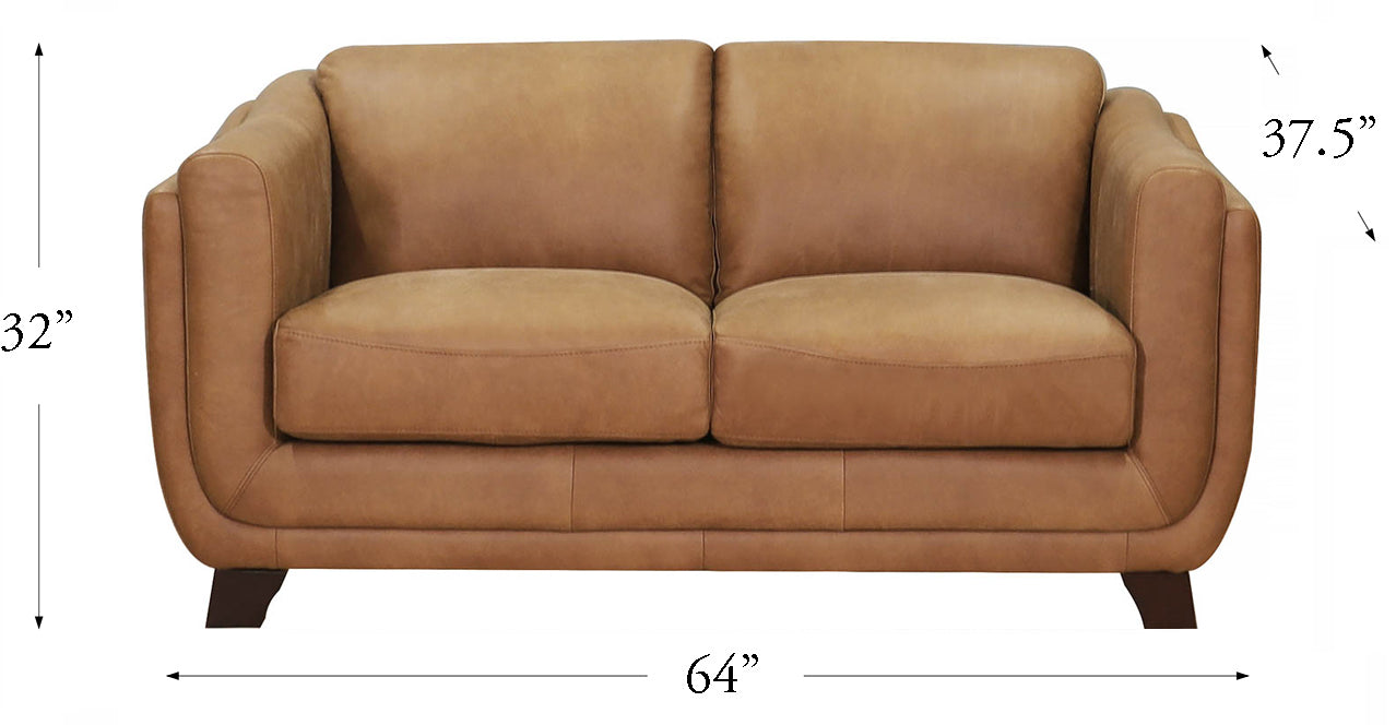 Omaha Waxy Pull-up Leather Sofa Collection, Furman Cinnamon