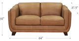 Omaha Waxy Pull-up Leather Sofa Collection, Furman Cinnamon