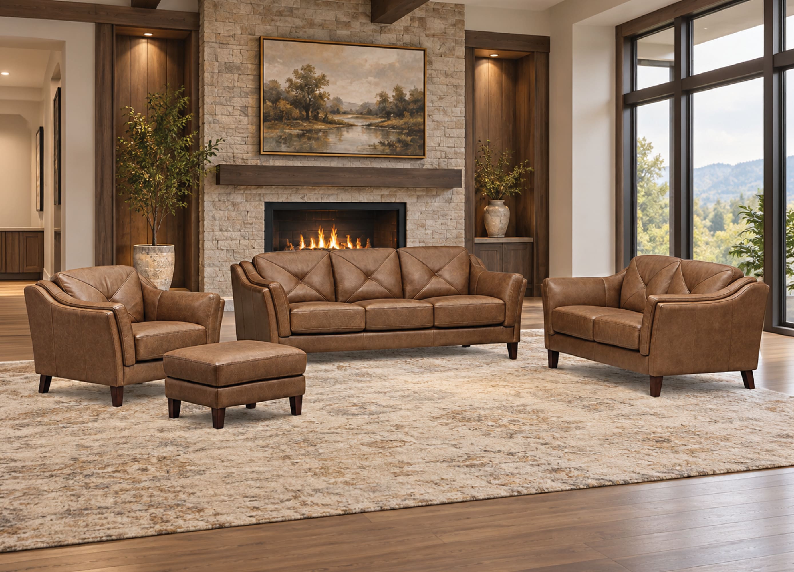 Mavery Leather Sofa Collection