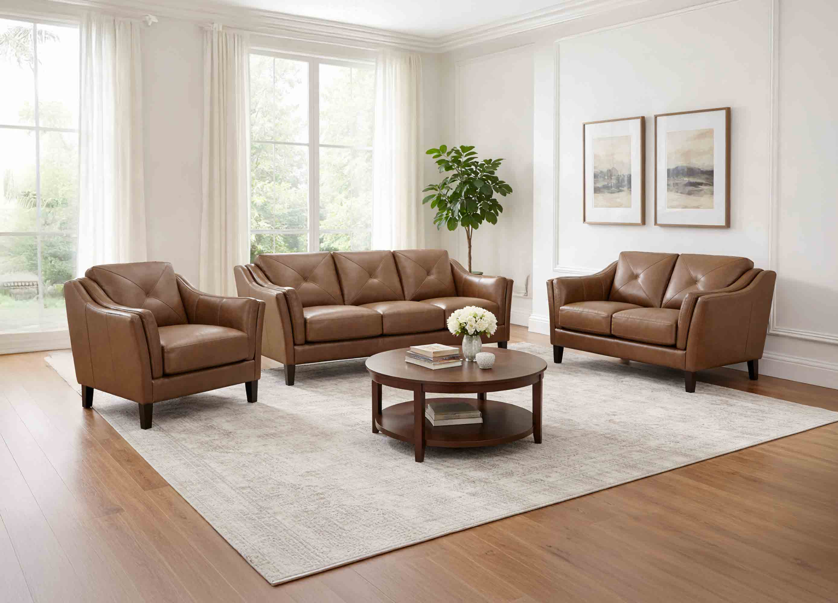 Mavery Leather Sofa Collection