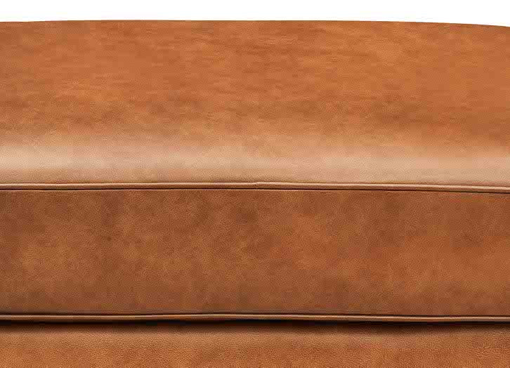 Close-up of a brown leather surface