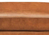 Close-up of a brown leather surface