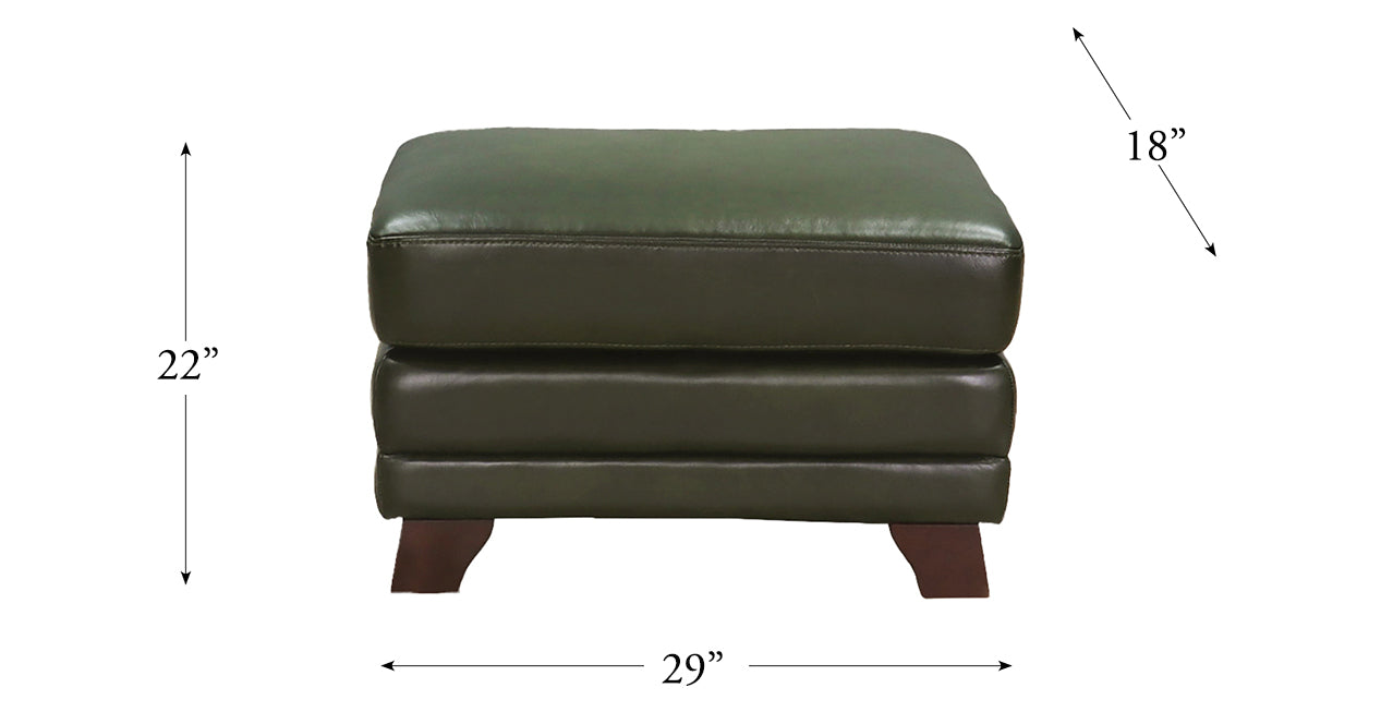 Fremont Leather Sofa Collection, Emerald Green