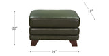Fremont Leather Sofa Collection, Emerald Green