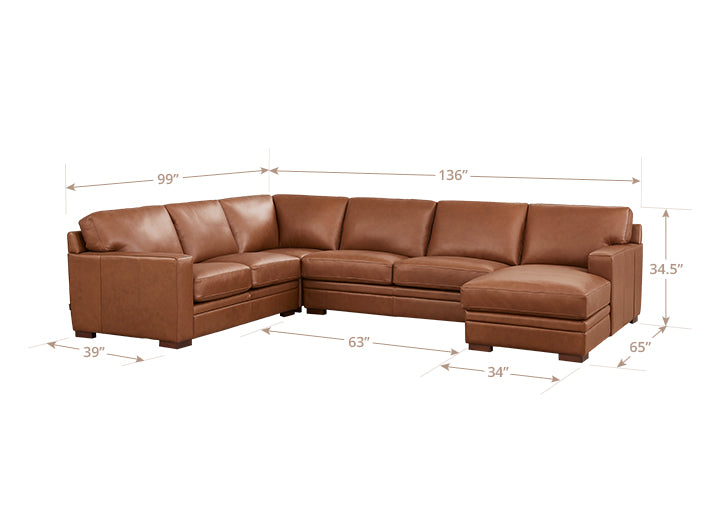 Dillon Leather Sectional Collection