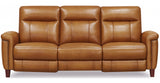 Sherwood Power Headrest Zero Gravity Reclining Sofa, Saddle Brown