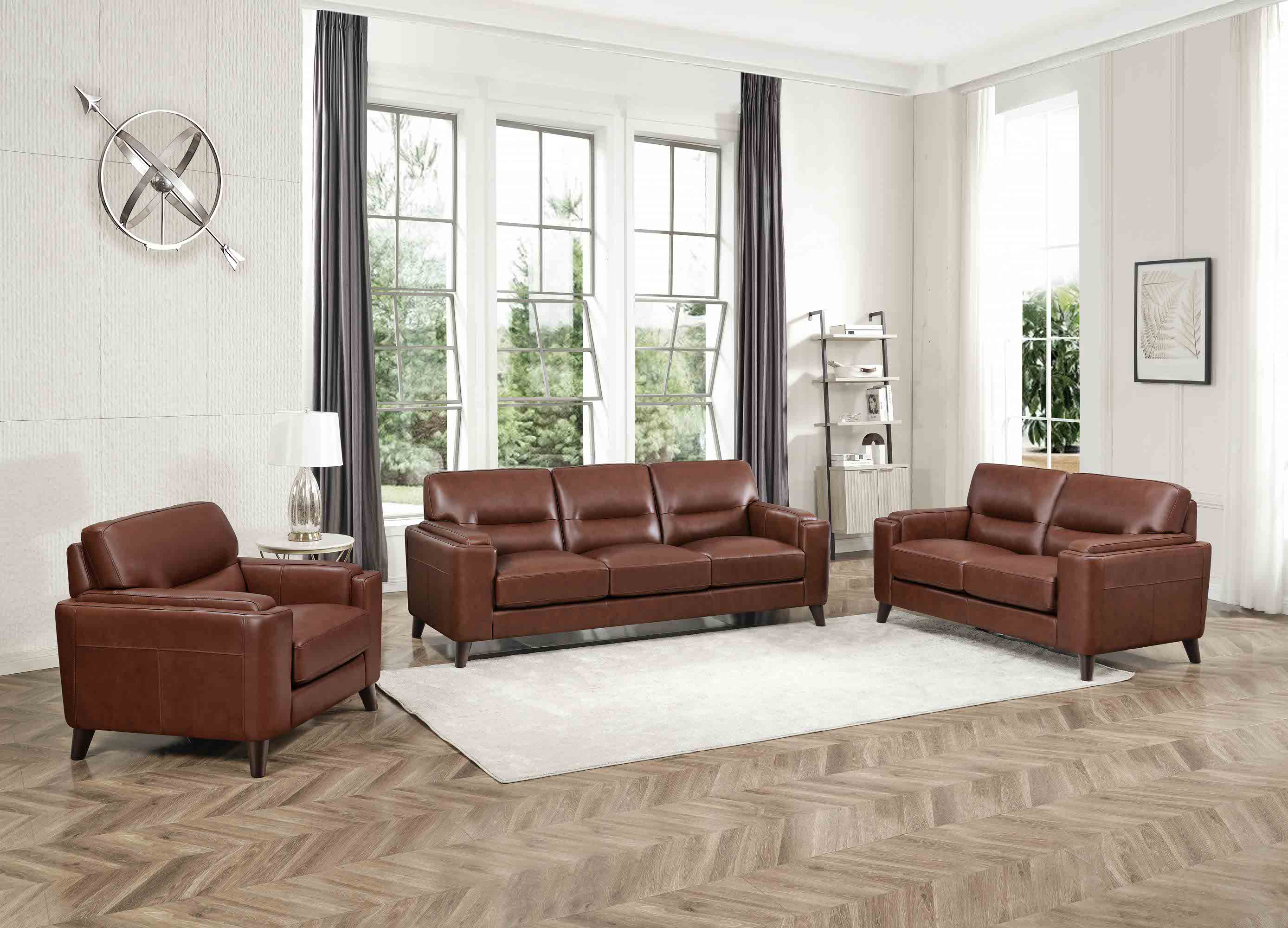 Elm Leather 3-Seater Sofa Collection