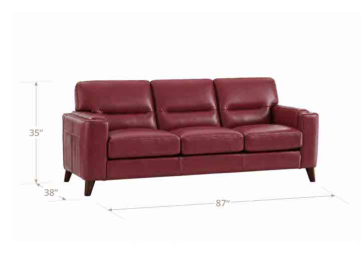 Elm Leather 3-Seater Sofa Collection