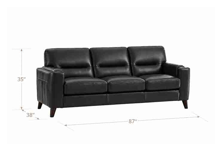 Elm Leather 3-Seater Sofa Collection
