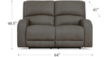 Jasper Zero Gravity Power Reclining Sofa Collection, Fossil Gray