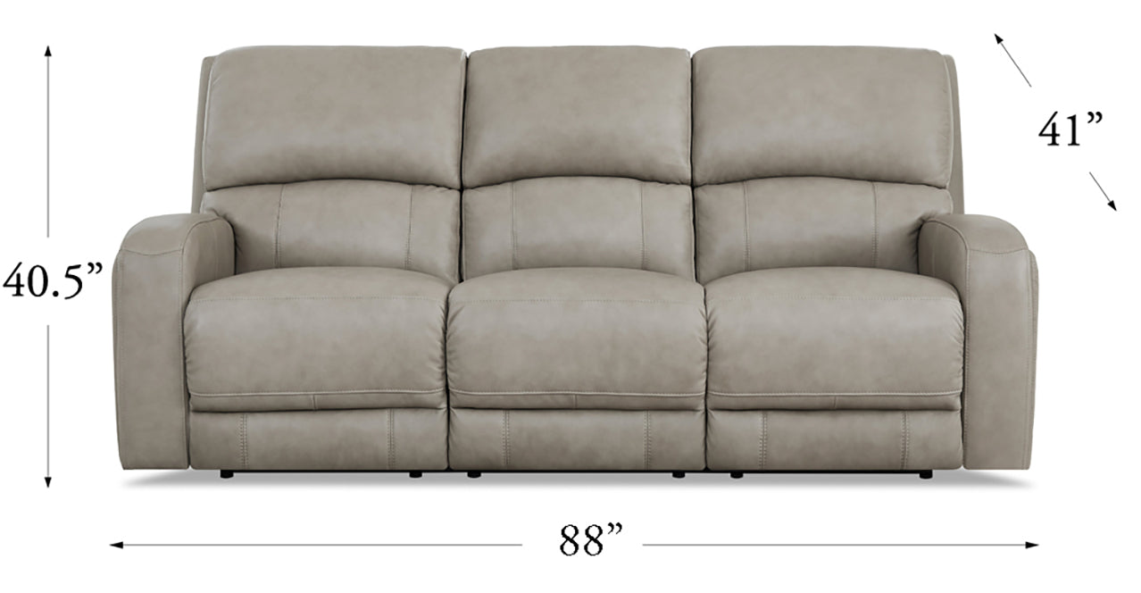 Jasper Zero Gravity Power Reclining Sofa Collection, Stone Gray