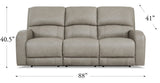 Jasper Zero Gravity Power Reclining Sofa Collection, Stone Gray