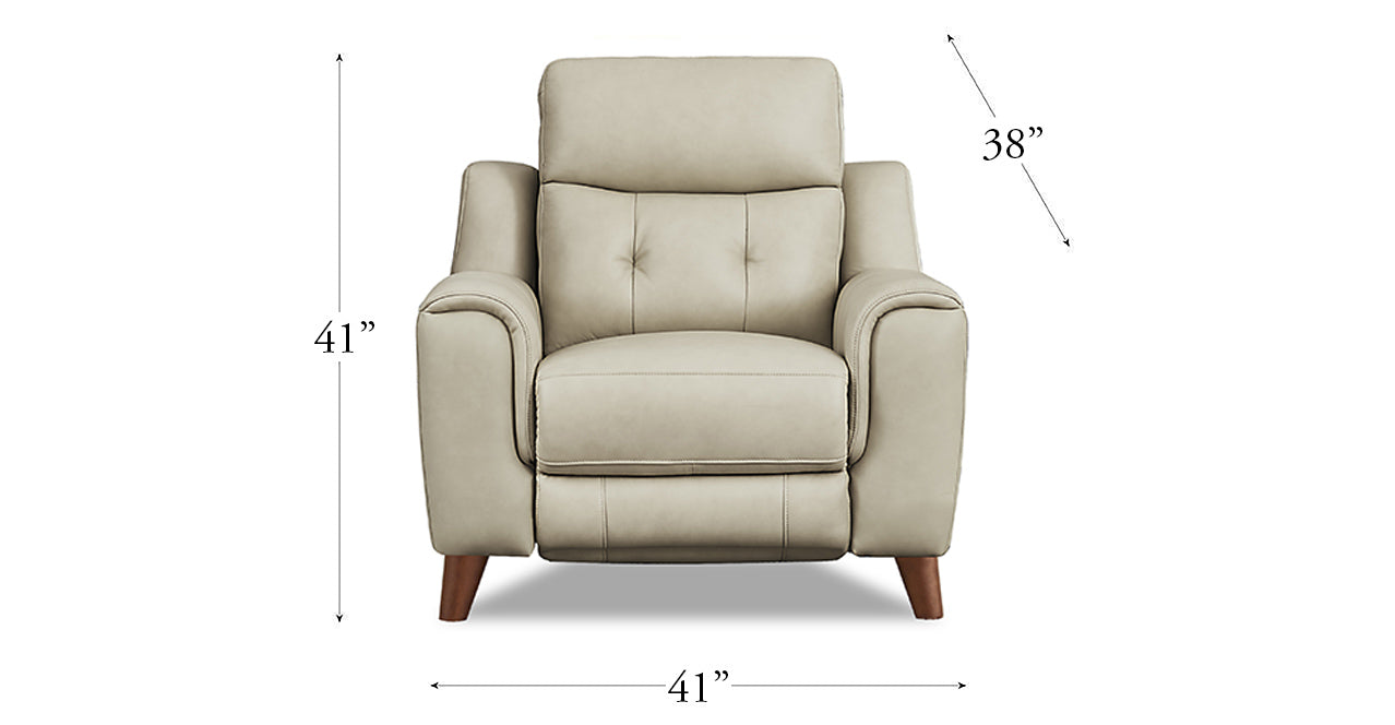 Torino Power Headrest Zero Gravity Sofa Collection, Ivory White