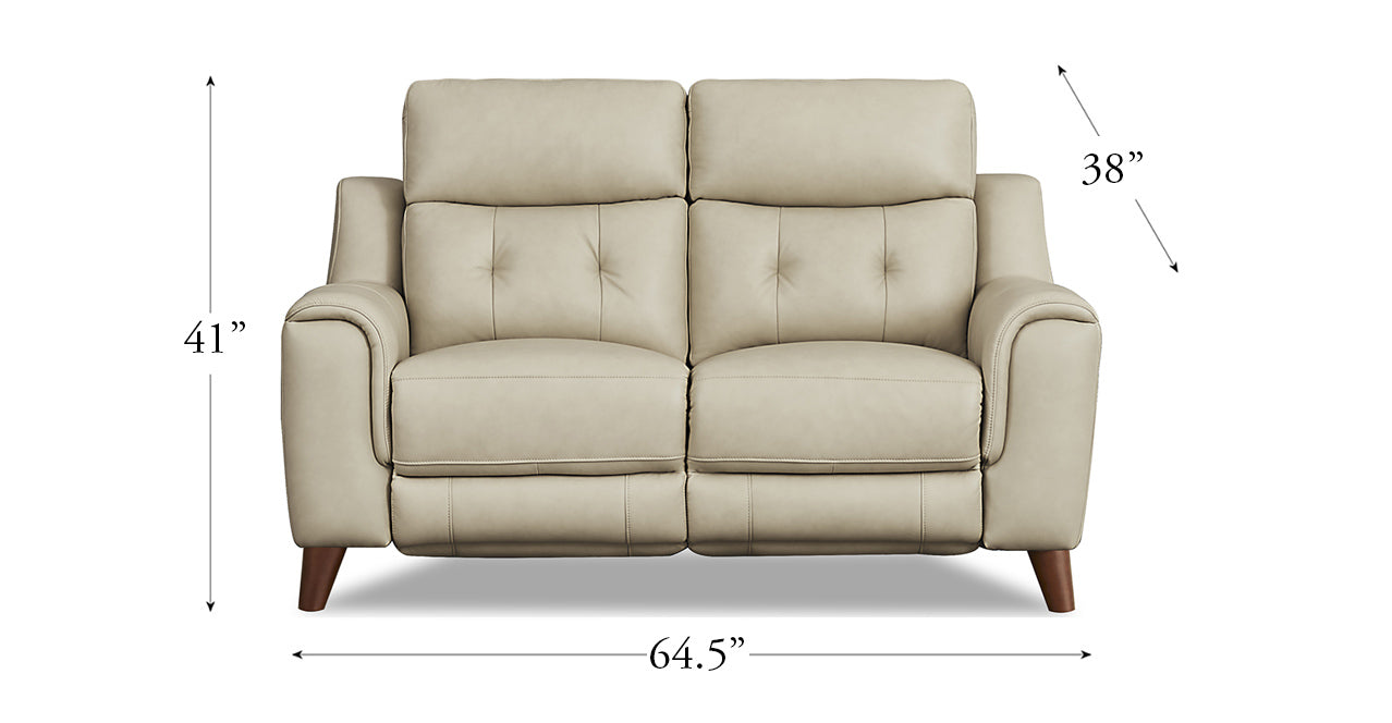 Torino Power Headrest Zero Gravity Sofa Collection, Ivory White