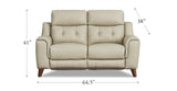 Torino Power Headrest Zero Gravity Sofa Collection, Ivory White