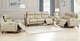 Torino Power Headrest Zero Gravity Sofa Collection, Ivory White