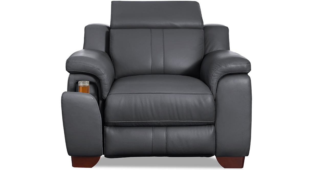 Cara Power Headrest Zero Gravity Reclining Sofa, Quartz Gray