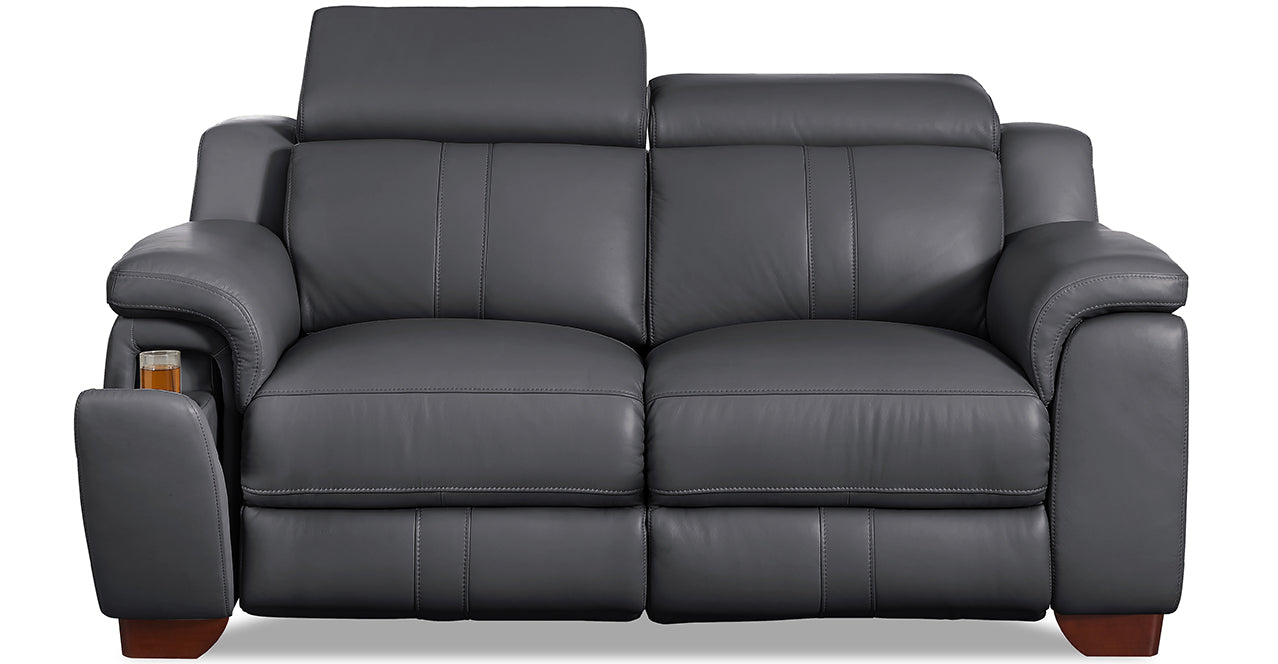 Cara Power Headrest Zero Gravity Reclining Sofa, Quartz Gray