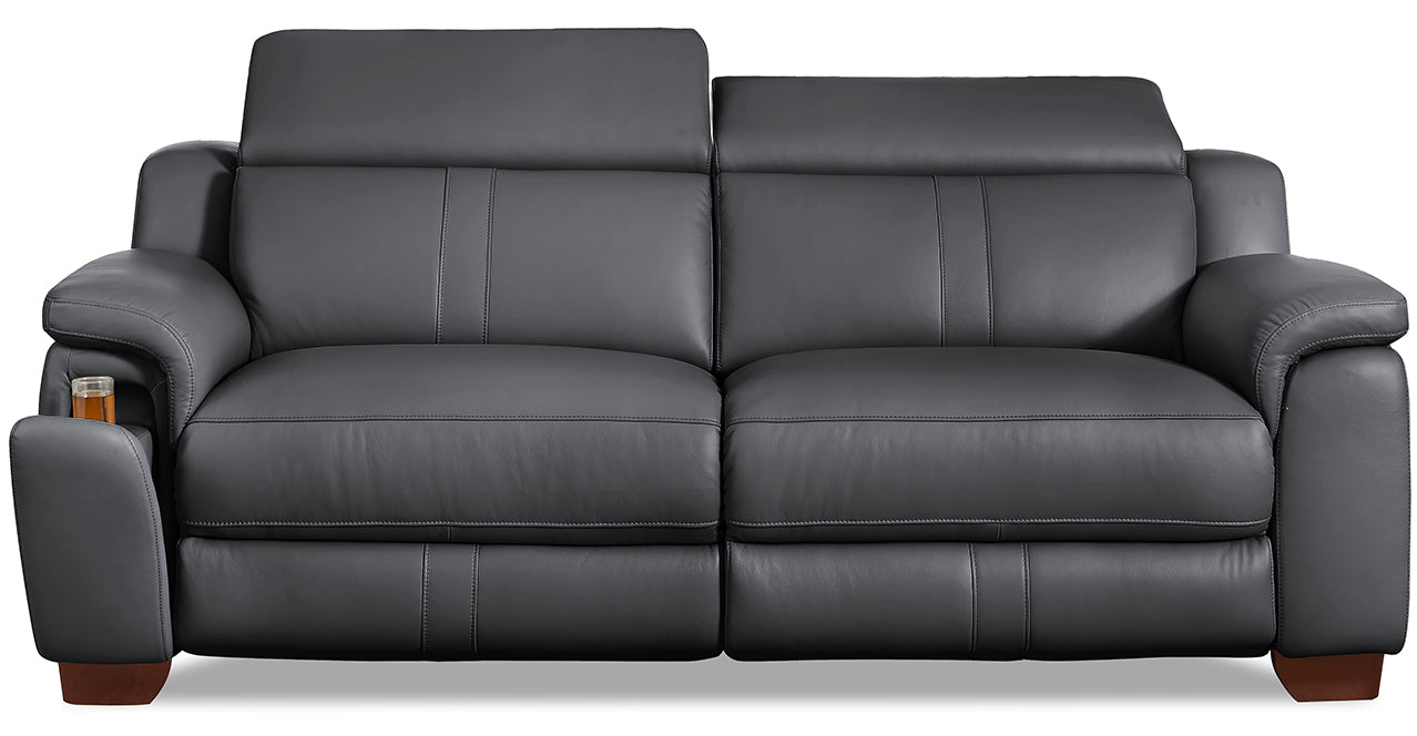 Cara Power Headrest Zero Gravity Reclining Sofa, Quartz Gray