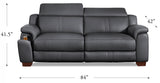 Cara Power Headrest Zero Gravity Reclining Sofa, Quartz Gray