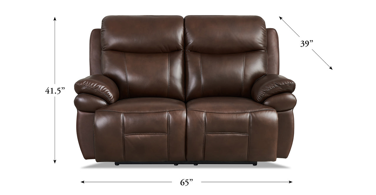 Springdale Power Headrest Zero Gravity Reclining Sofa, Chestnut Brown