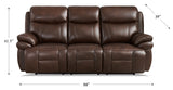Springdale Power Headrest Zero Gravity Reclining Sofa, Chestnut Brown