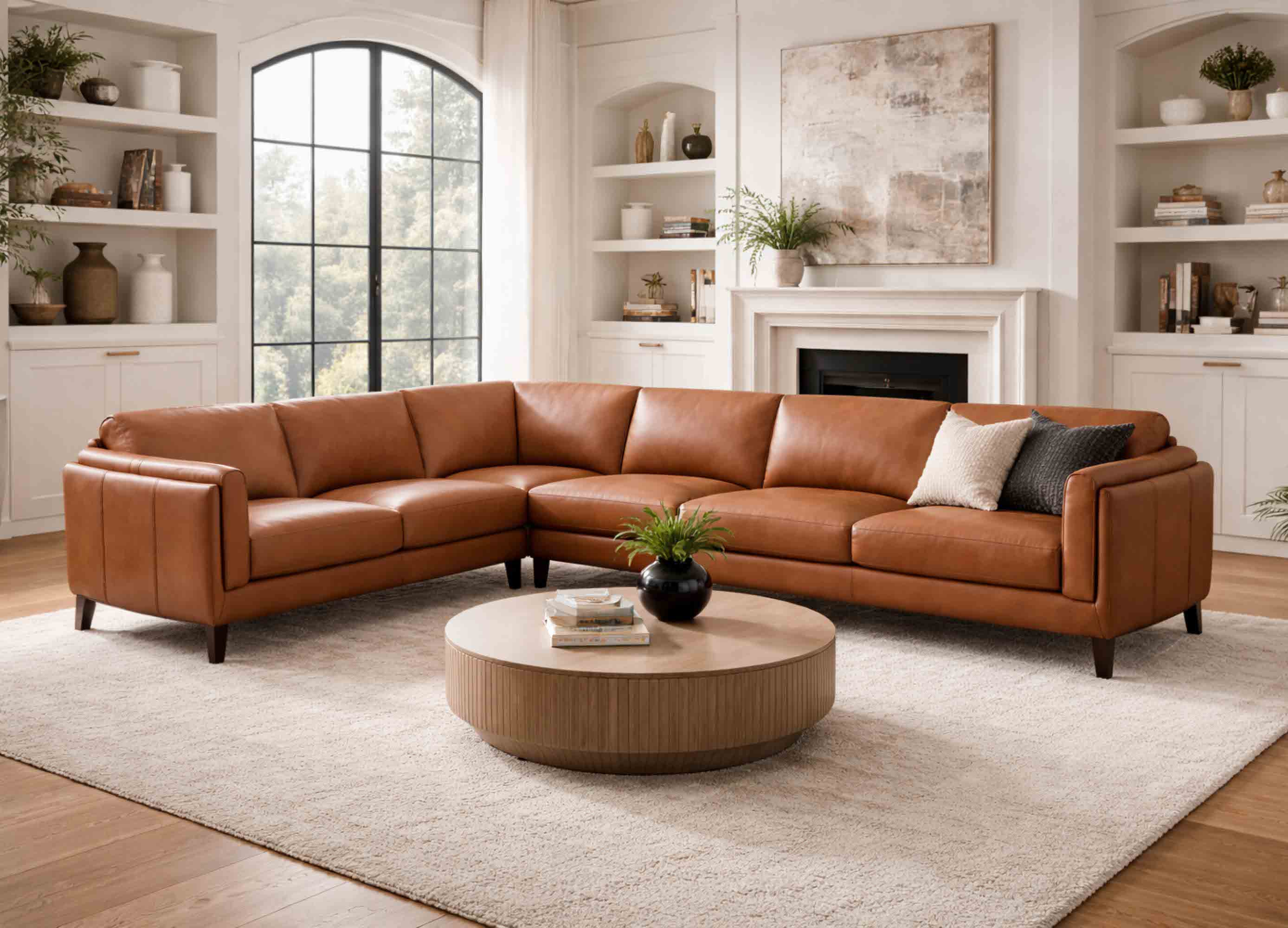 Maui Leather Sectional Collection