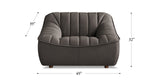 Snug Leather Sofa Collection, Chocolate Brown