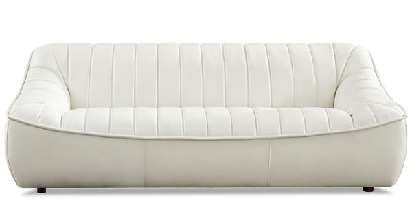 Snug Leather Sofa Collection, Cream White