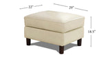 Bella Leather Sofa Collection, Ivory White