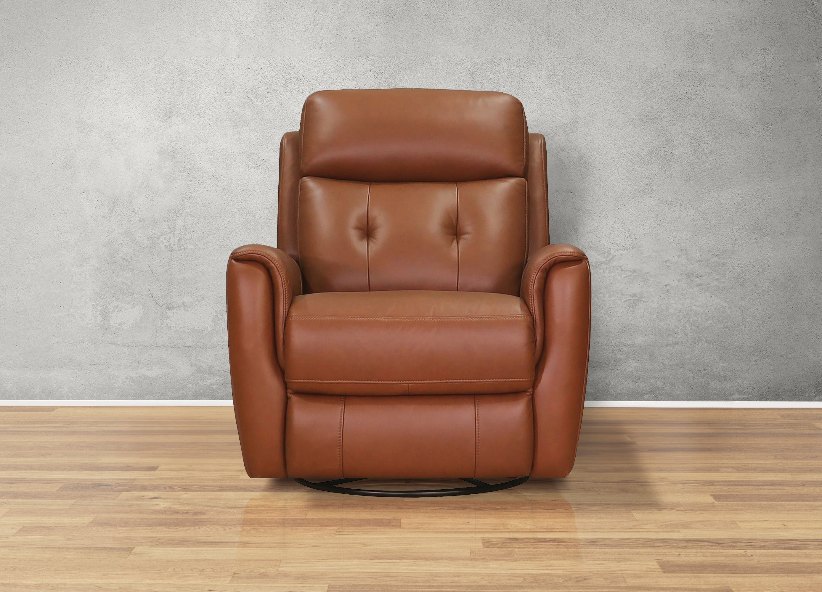 Torino Power Headrest Swivel Glider Leather Recliner