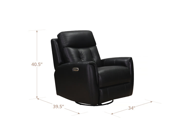 Torino Power Headrest Swivel Glider Leather Recliner