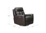 Torino Power Headrest Swivel Glider Leather Recliner