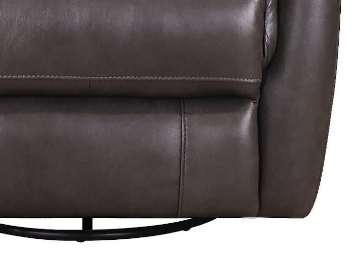 Torino Power Headrest Swivel Glider Leather Recliner