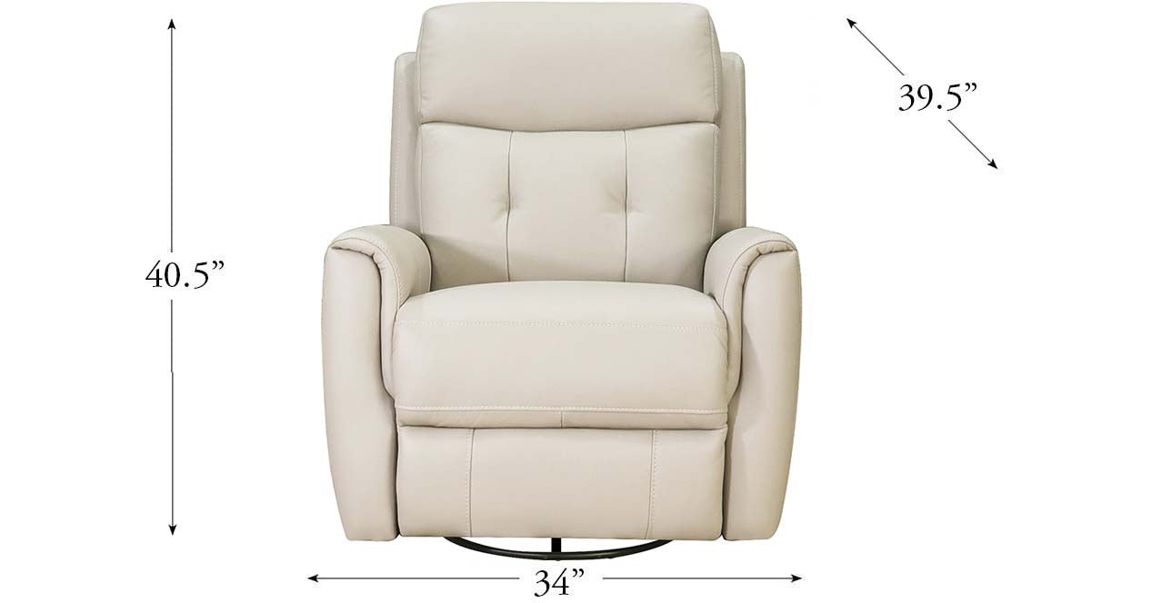 Torino Power Headrest Swivel Glider Leather Recliner